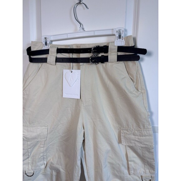 Aelfric Eden Women's  Multi Pocket Cargo Pants, Denim Cream Size 28 Casual NWT - Picture 4 of 14